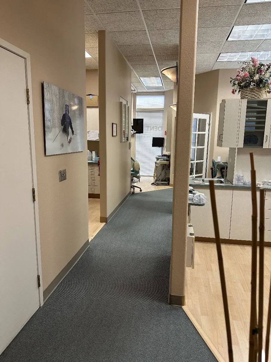 Office hallway leading to operatory rooms